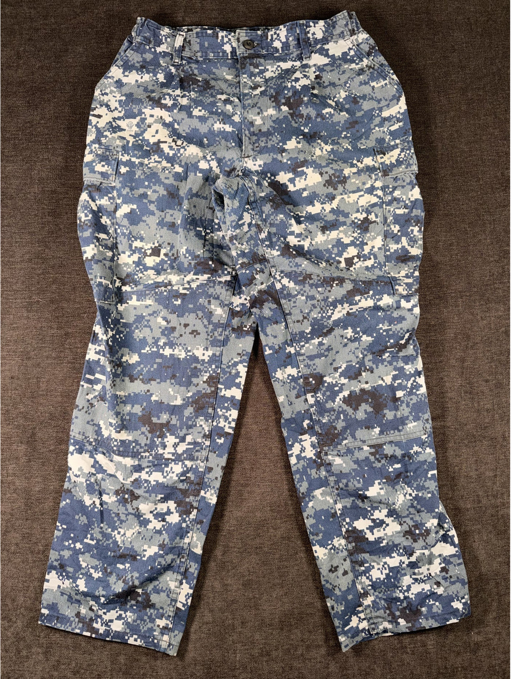 U.S. Navy Blue Digital Camouflage Cargo Pants Medium Short